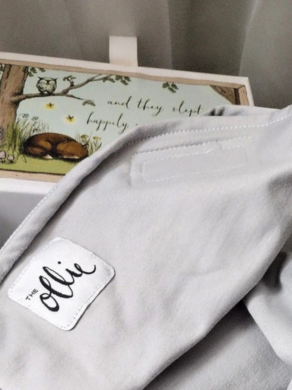 The Ollie World Gray Baby Swaddle